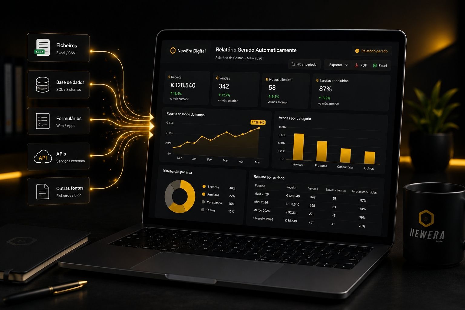 Automação de relatórios e processos